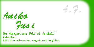 aniko fusi business card
